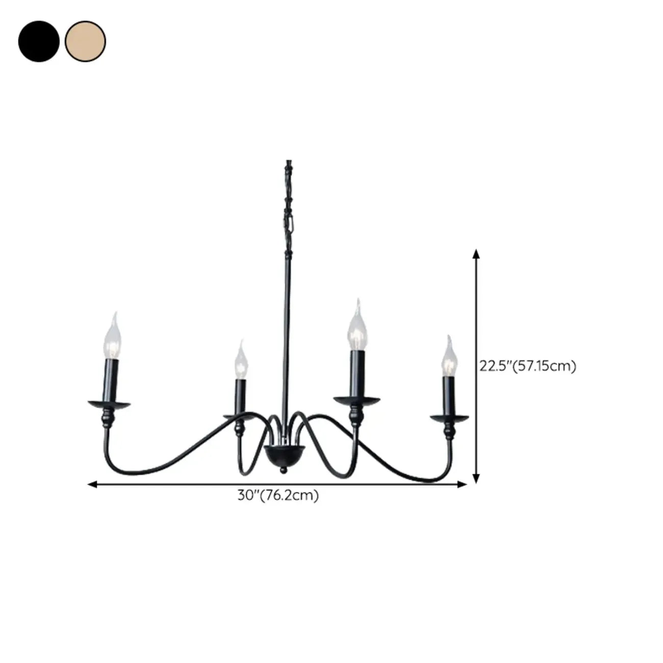 Lampadario classico a candelabro dorato regolabile in altezza