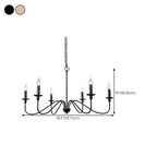 Lampadario classico a candelabro dorato regolabile in altezza