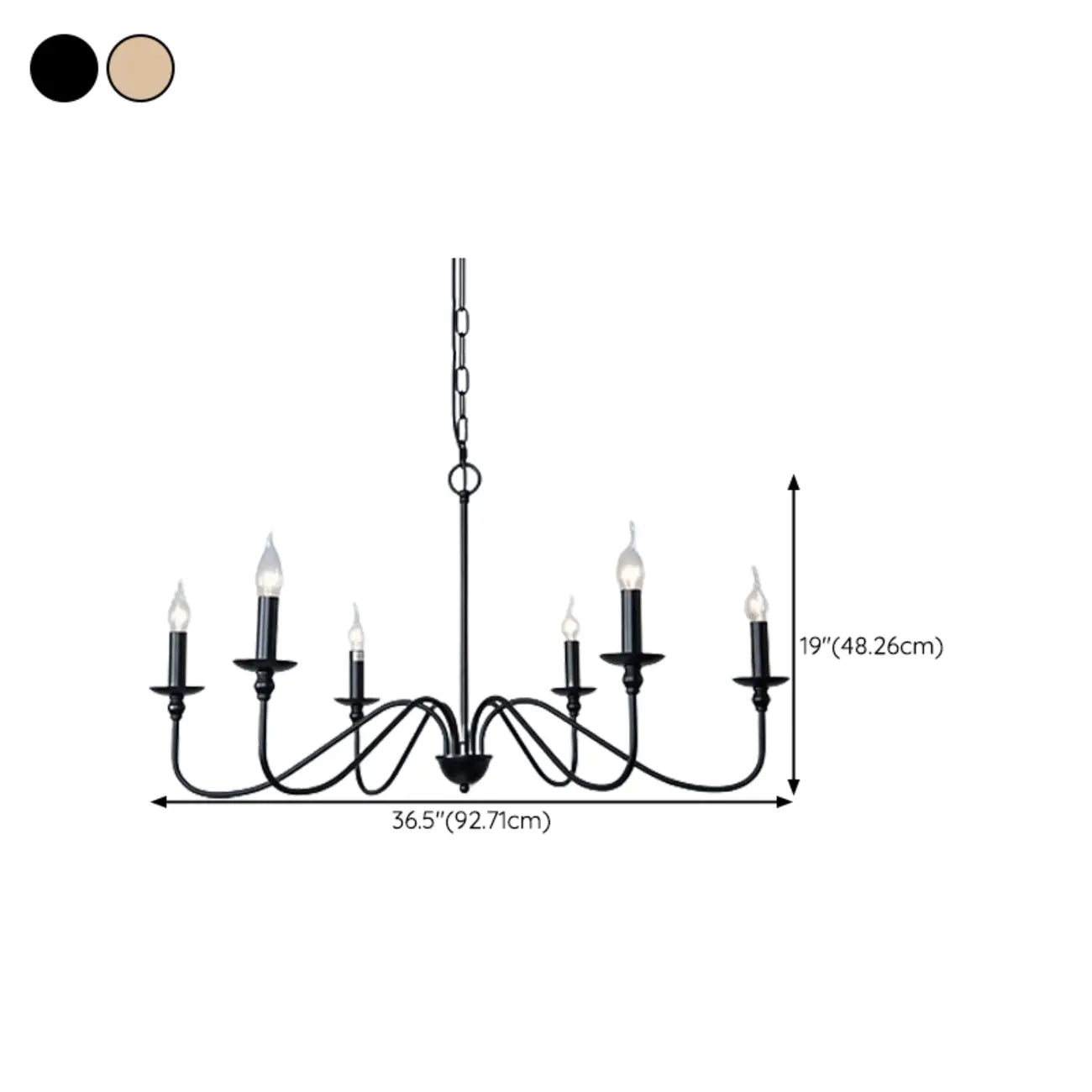 Lampadario classico a candelabro dorato regolabile in altezza