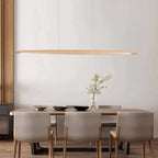 Suspension moderne à LED dimmable et réglable en bois pour îlot central
