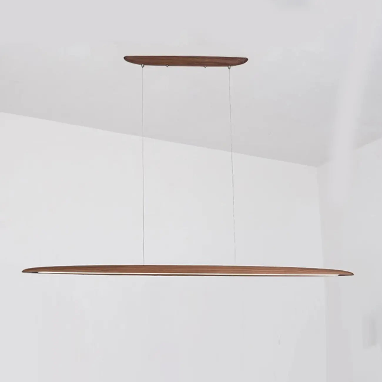 Suspension moderne à LED dimmable et réglable en bois pour îlot central