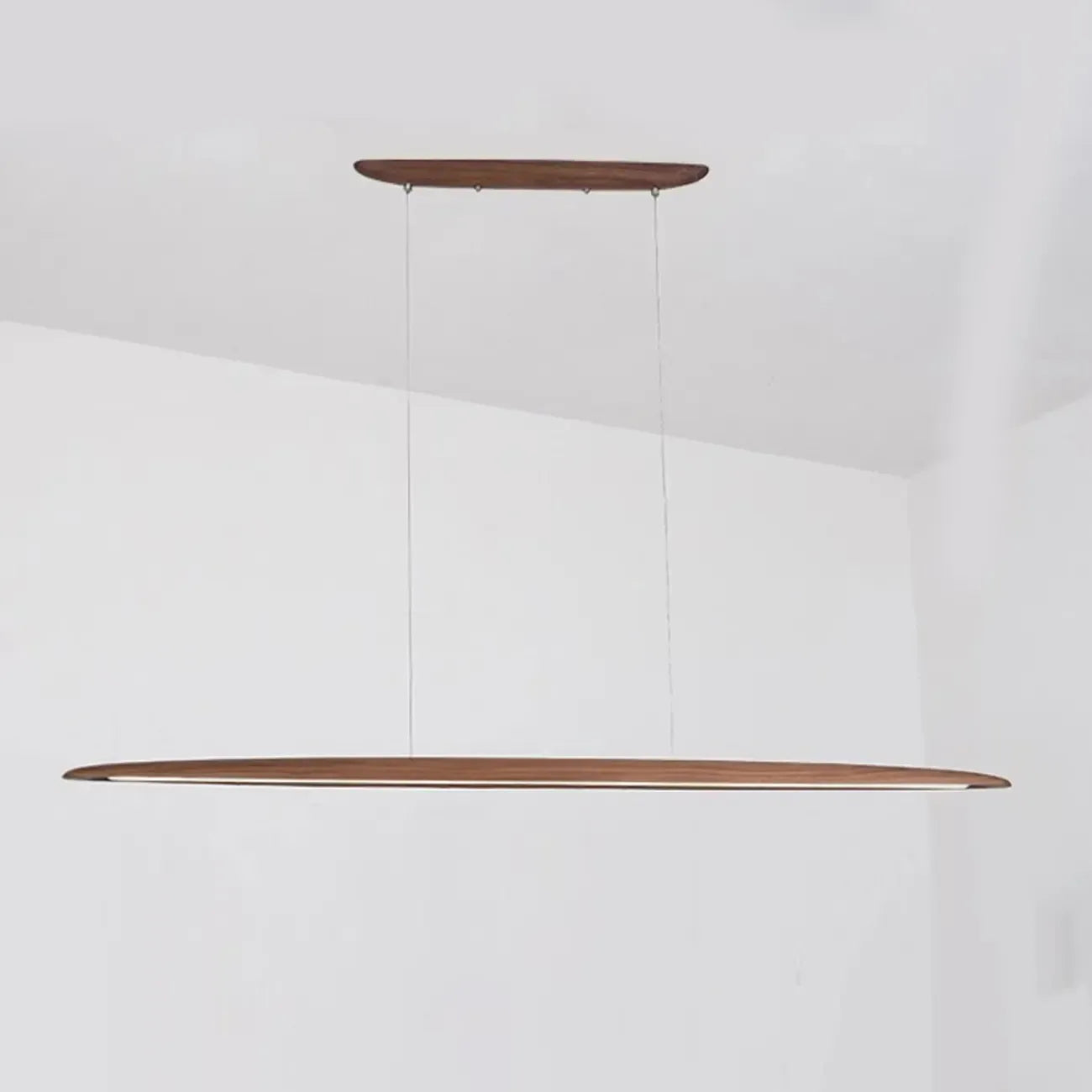 Suspension moderne à LED dimmable et réglable en bois pour îlot central