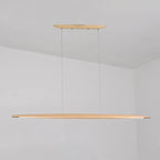 Suspension moderne à LED dimmable et réglable en bois pour îlot central