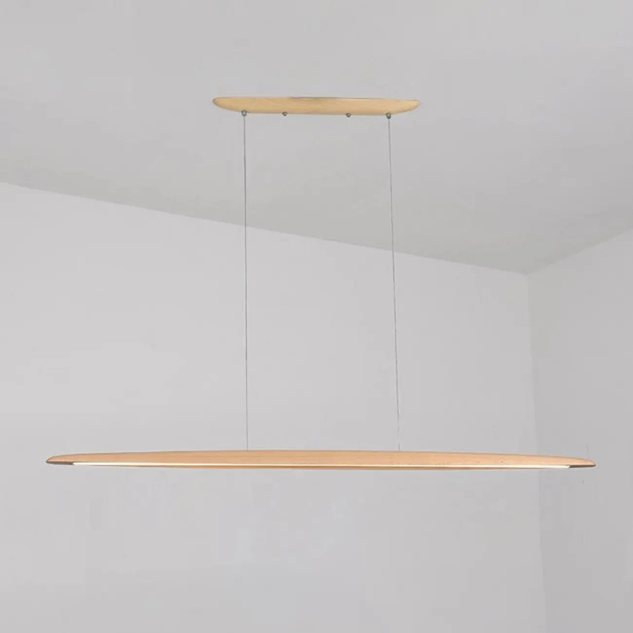 Suspension moderne à LED dimmable et réglable en bois pour îlot central