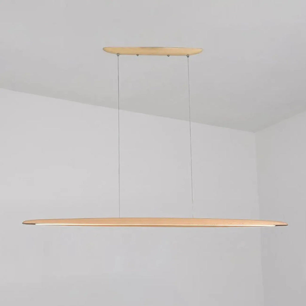 Suspension moderne à LED dimmable et réglable en bois pour îlot central