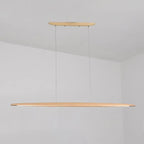 Suspension moderne à LED dimmable et réglable en bois pour îlot central