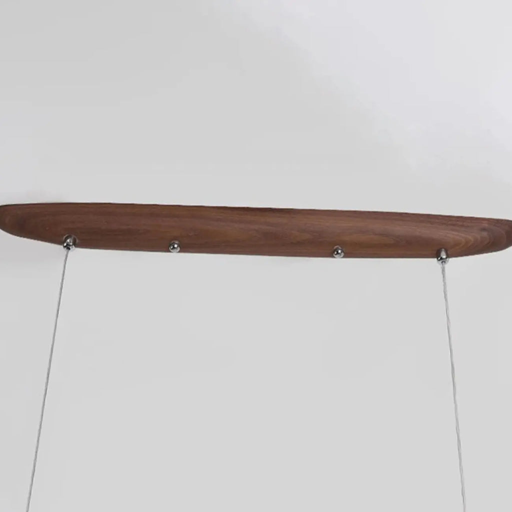 Suspension moderne à LED dimmable et réglable en bois pour îlot central