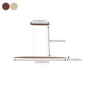 Suspension moderne à LED dimmable et réglable en bois pour îlot central