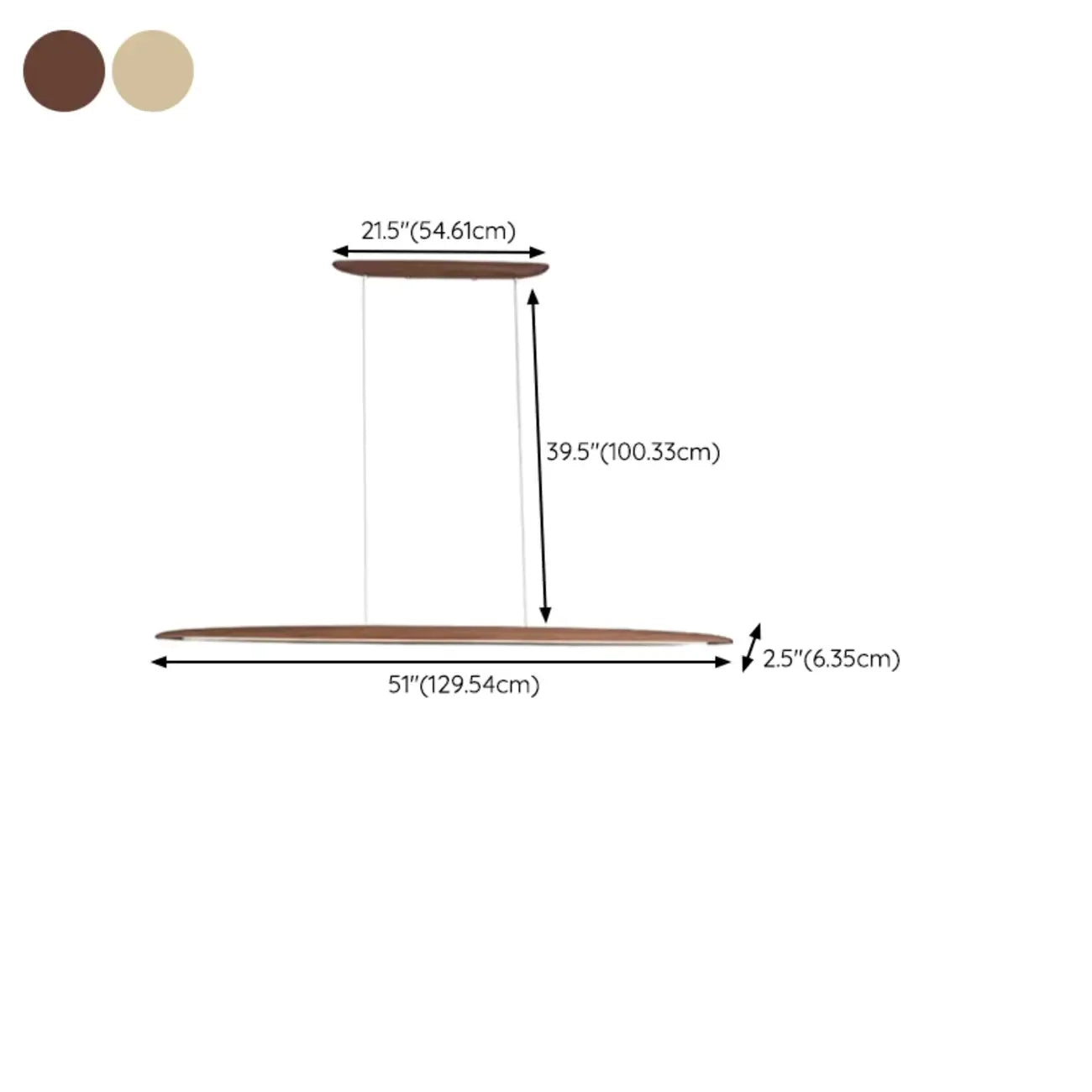 Suspension moderne à LED dimmable et réglable en bois pour îlot central