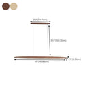 Suspension moderne à LED dimmable et réglable en bois pour îlot central