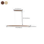 Suspension moderne à LED dimmable et réglable en bois pour îlot central