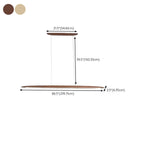 Suspension moderne à LED dimmable et réglable en bois pour îlot central