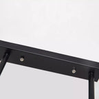 Luminaire industriel rectangulaire noir à 4 lumières pour îlot de cuisine