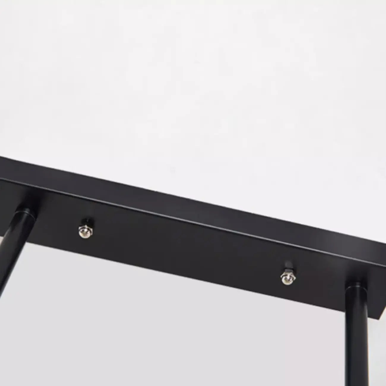 Luminaire industriel rectangulaire noir à 4 lumières pour îlot de cuisine