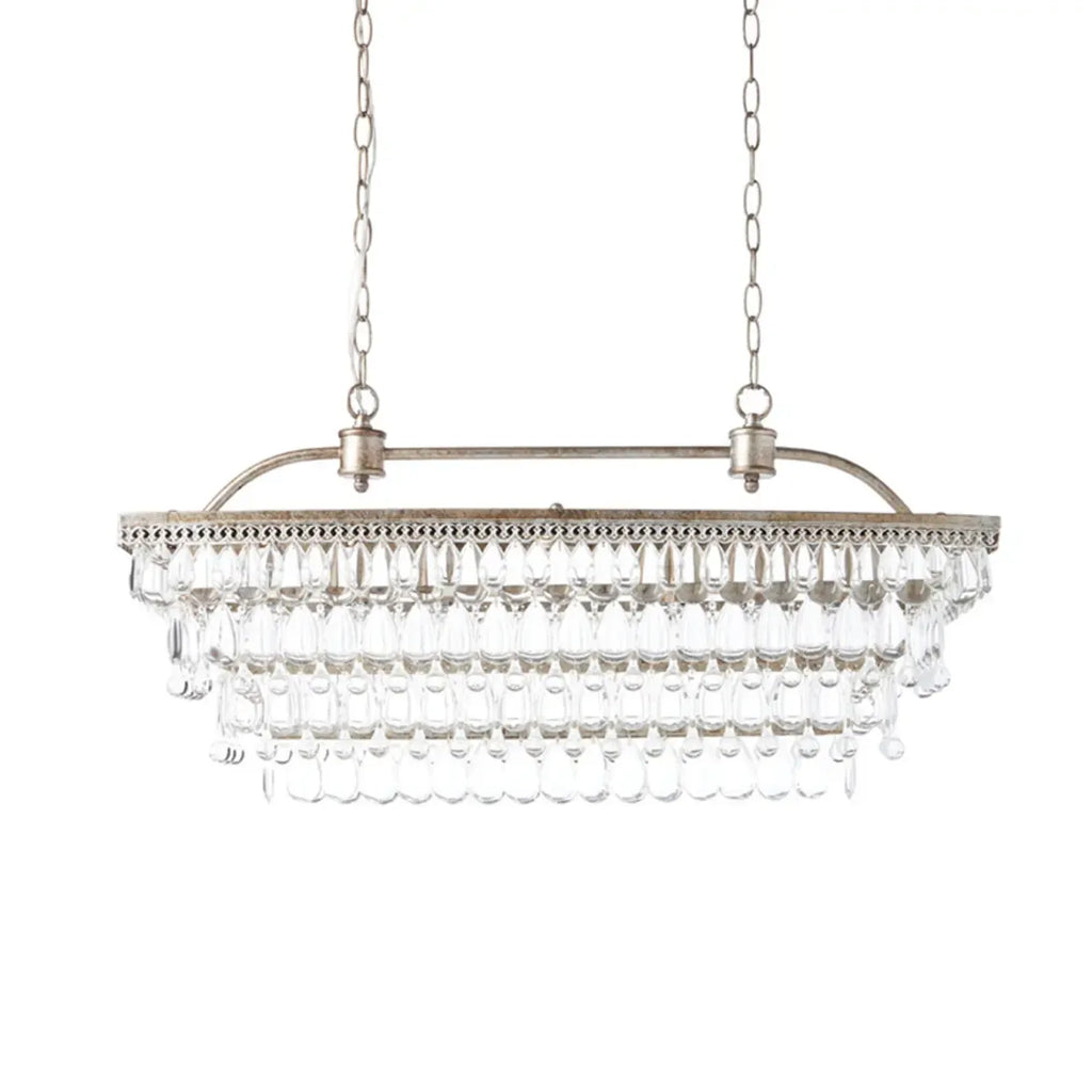 Suspension contemporaine en cristal noir mat pour îlot