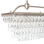 Suspension contemporaine en cristal noir mat pour îlot