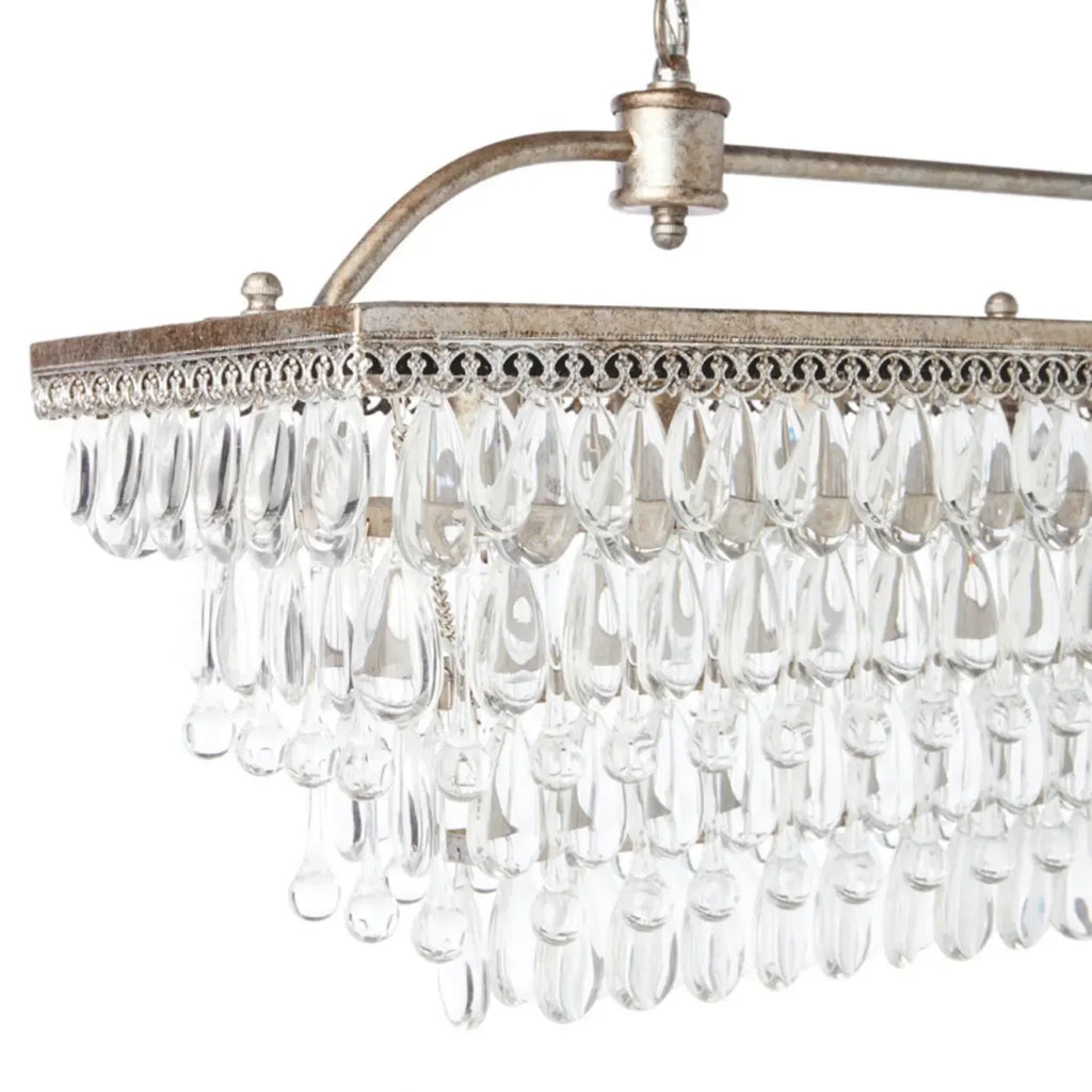 Suspension contemporaine en cristal noir mat pour îlot