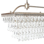 Suspension contemporaine en cristal noir mat pour îlot