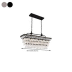 Suspension contemporaine en cristal noir mat pour îlot