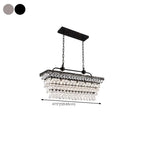 Suspension contemporaine en cristal noir mat pour îlot