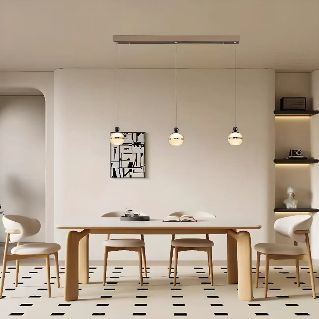 Applique murale moderne en verre doré à 3 lumières réglables pour îlot central