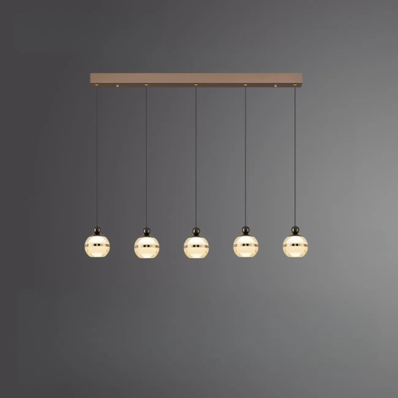 Applique murale moderne en verre doré à 3 lumières réglables pour îlot central
