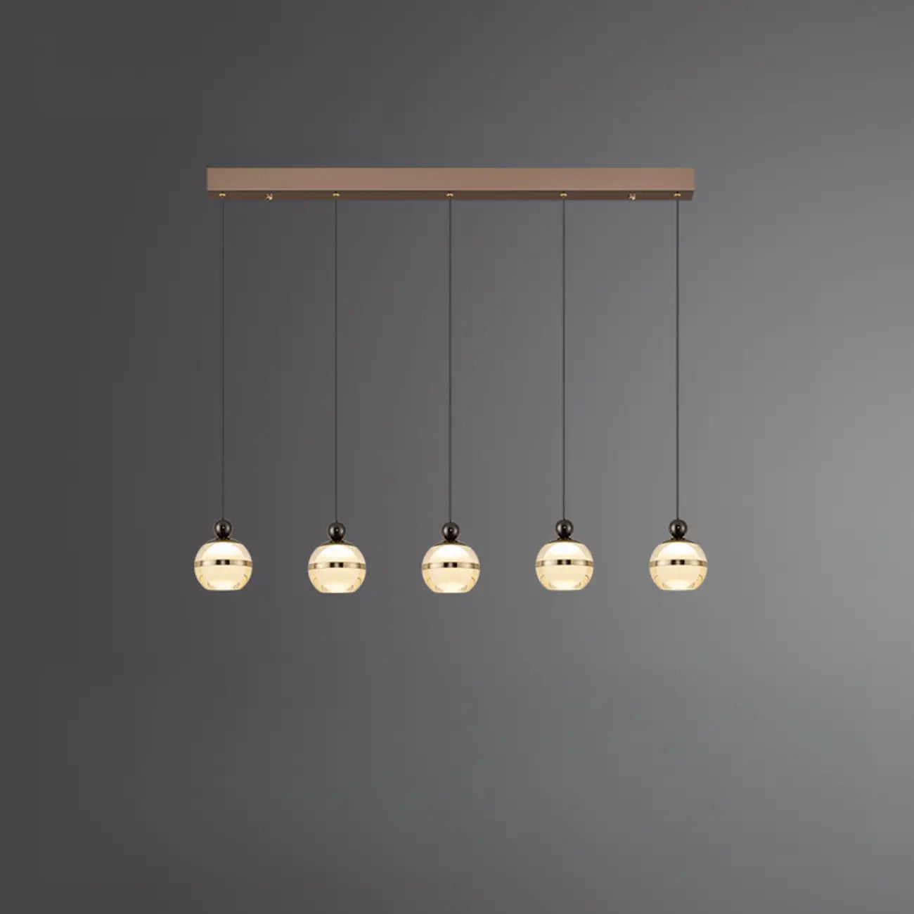 Applique murale moderne en verre doré à 3 lumières réglables pour îlot central