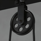 Suspension industrielle conique noire réglable pour îlot de cuisine
