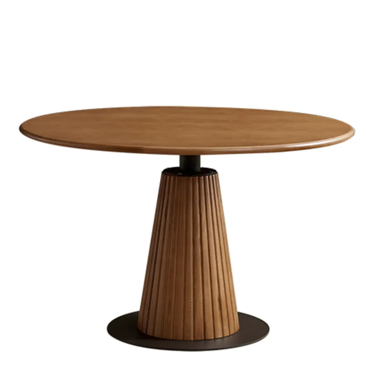 Table de salle à manger ronde en frêne naturel au style épuré