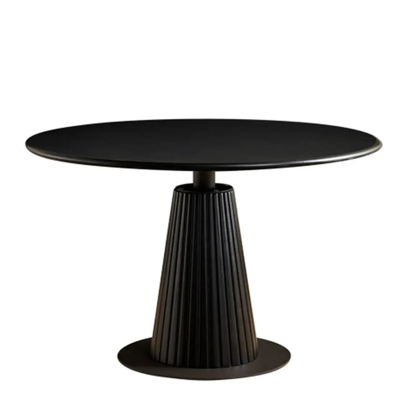 Table de salle à manger ronde en frêne naturel au style épuré