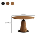 Table de salle à manger ronde en frêne naturel au style épuré