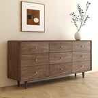 Meuble de rangement en bois brun de style moderne du milieu du siècle pour le salon
