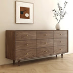Meuble de rangement en bois brun de style moderne du milieu du siècle pour le salon