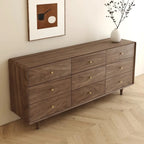 Meuble de rangement en bois brun de style moderne du milieu du siècle pour le salon