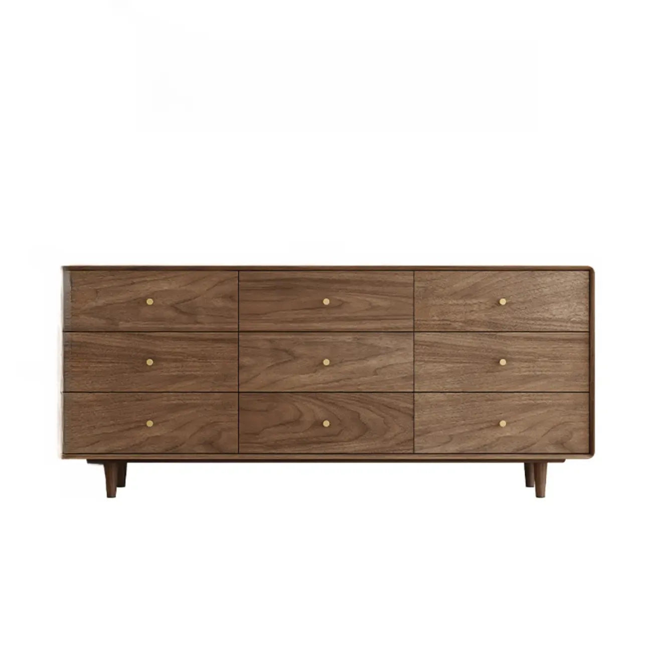Meuble de rangement en bois brun de style moderne du milieu du siècle pour le salon
