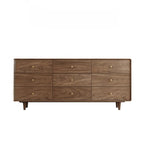 Meuble de rangement en bois brun de style moderne du milieu du siècle pour le salon