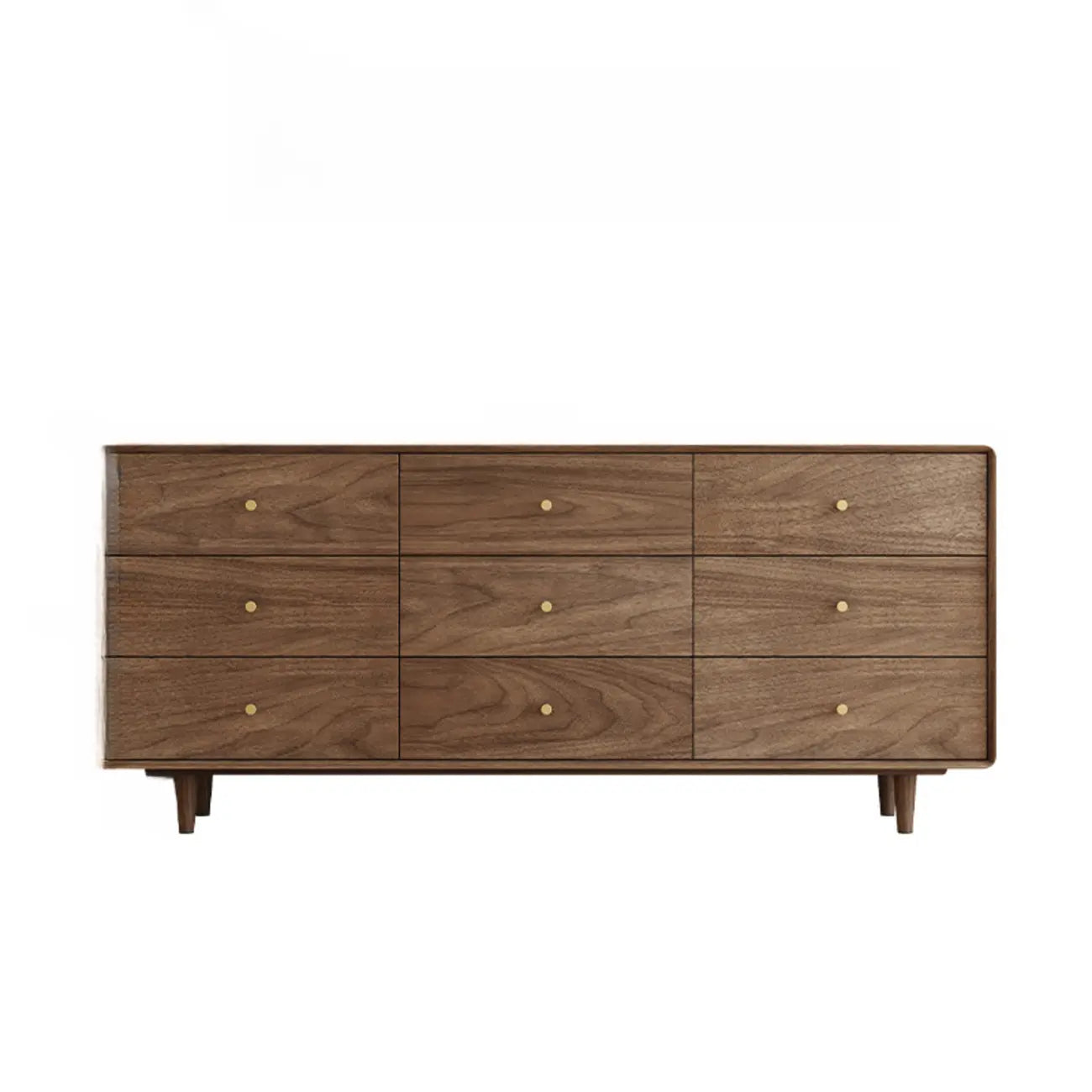 Meuble de rangement en bois brun de style moderne du milieu du siècle pour le salon