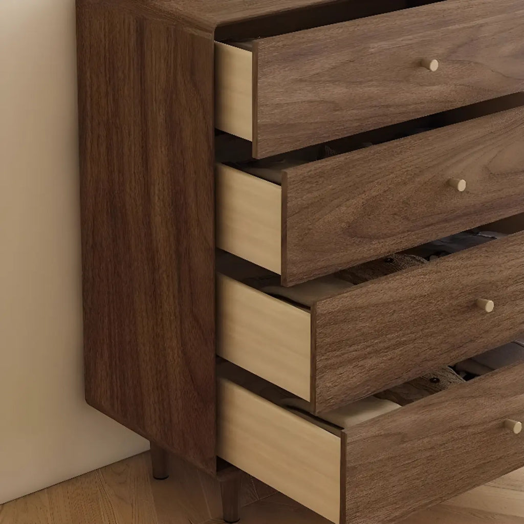 Meuble de rangement en bois brun de style moderne du milieu du siècle pour le salon