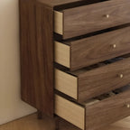Meuble de rangement en bois brun de style moderne du milieu du siècle pour le salon