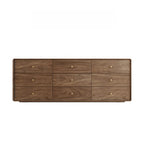 Meuble de rangement en bois brun de style moderne du milieu du siècle pour le salon