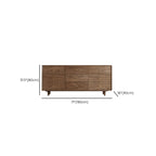 Meuble de rangement en bois brun de style moderne du milieu du siècle pour le salon