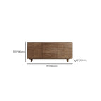 Meuble de rangement en bois brun de style moderne du milieu du siècle pour le salon