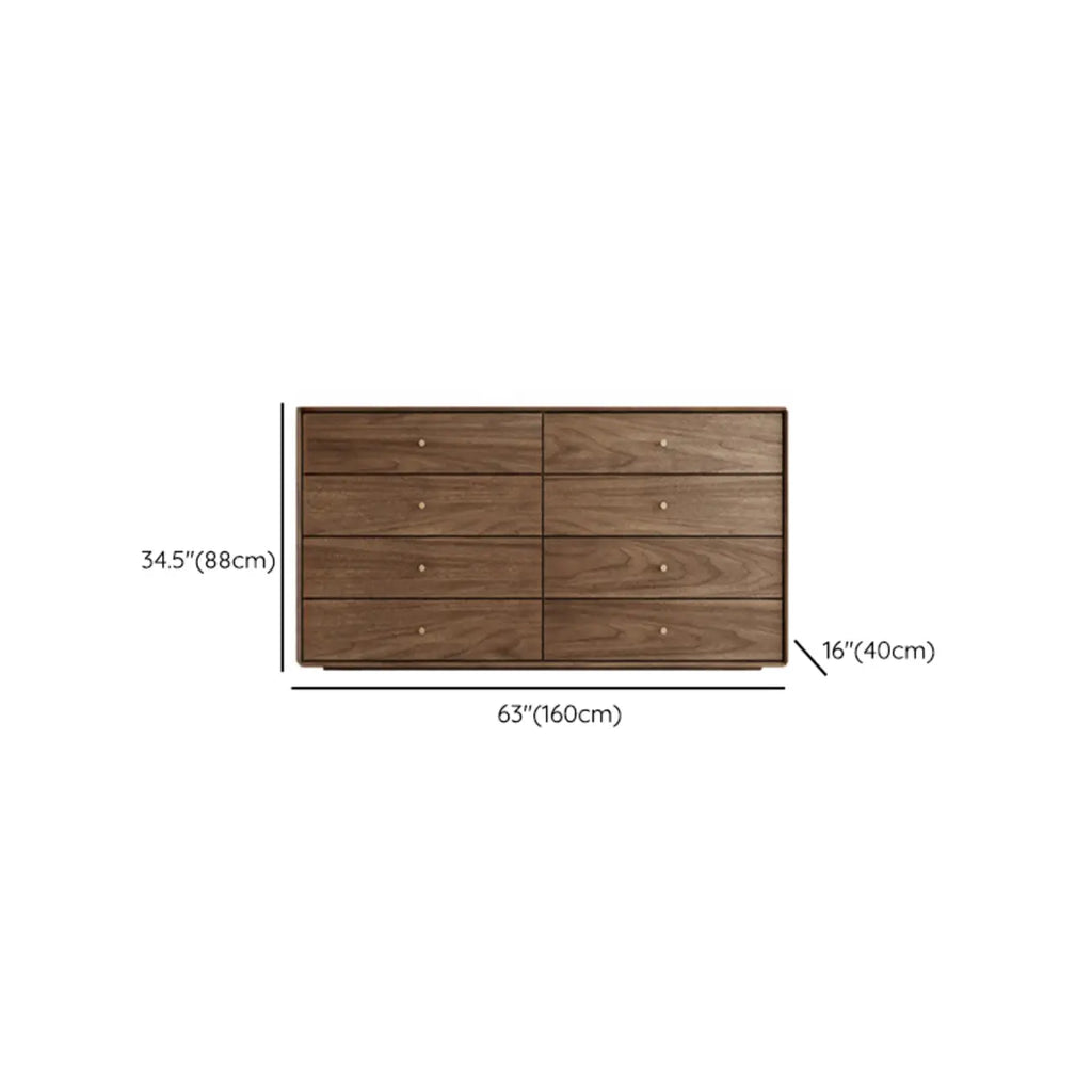 Meuble de rangement en bois brun de style moderne du milieu du siècle pour le salon
