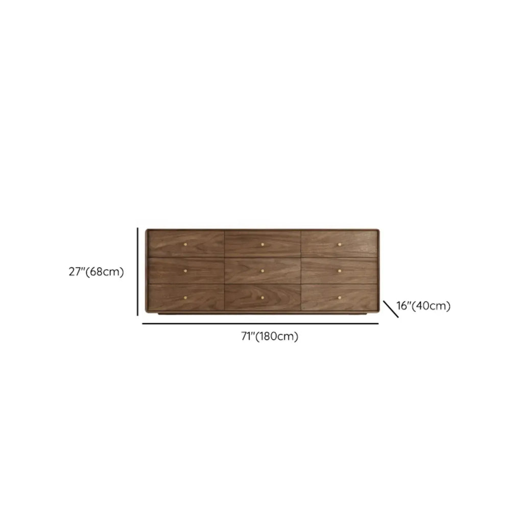 Meuble de rangement en bois brun de style moderne du milieu du siècle pour le salon
