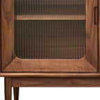 Buffet de rangement contemporain en bois sépia avec tiroirs