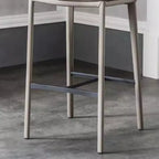 Tabourets de bar modernes à tréteaux à 4 pieds avec repose-pieds et dossier bas