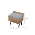 Banc de rangement à chaussures rembourré Nordic Wood à couvercle relevable