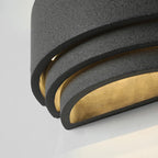Applique da parete a 3 livelli con paralume in cemento per uso esterno