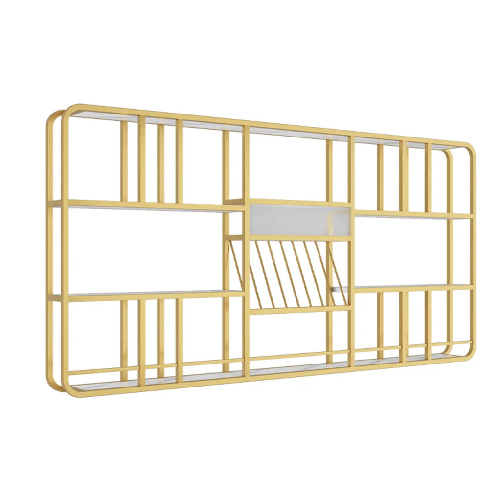Porte-bouteilles de vin mural ouvert Glam Gold
