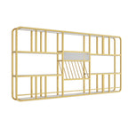 Porte-bouteilles de vin mural ouvert Glam Gold